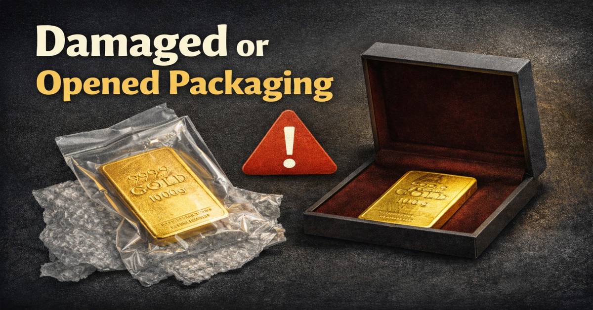 Damaged or Opened Packaging for Gold